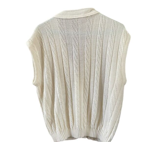 Vintage Rose size L made in USA button front sweater vest. - Picture 2 of 7